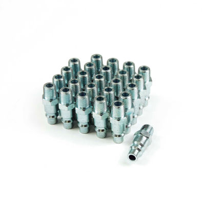 Primefit Industrial M-Style Steel Plug 3/8" x 1/4" Male NPT - Pack of 25