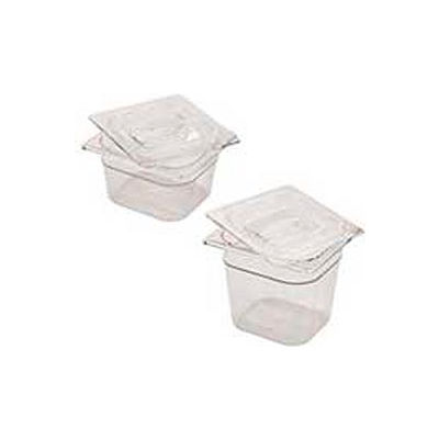 Rubbermaid G106P00 - Clear Cold Food Containers, 1/6 Size, 2-1/2 Quarts