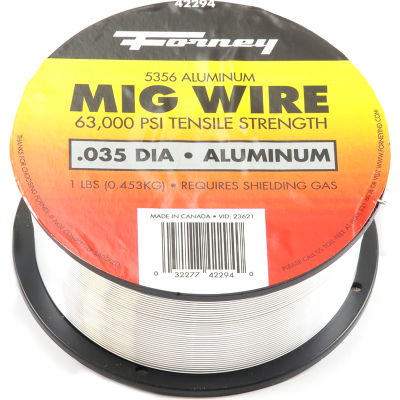 Forney® ER5356 Aluminum Solid MIG Welding Wire - .035" - 1 LBS. Spool