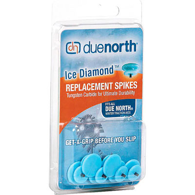 Due North Replacement Spikes for Winter Traction Aids, Tungsten Carbide, 6/Pack