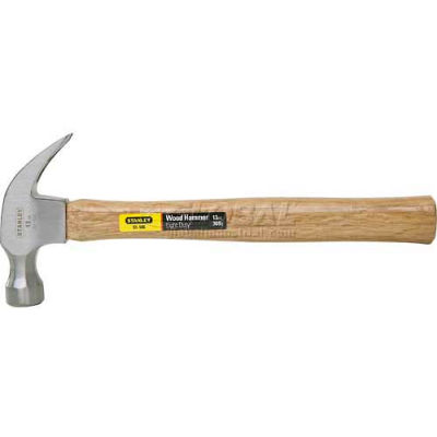 Stanley 51-106 Hickory Handle Nailing Hammer Curve Claw, 13 oz.