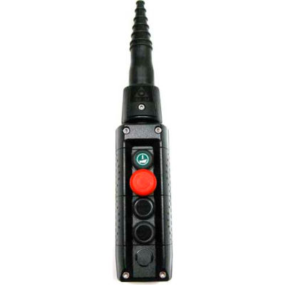 T.E.R., F70AB12000200001 MIKE Pendant, 4 Button, Black, 2-Speed Buttons