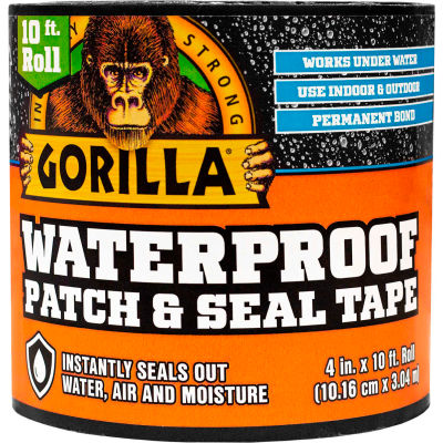 Gorilla Waterproof Patch & Seal Tape, 4" x 10 ft.
