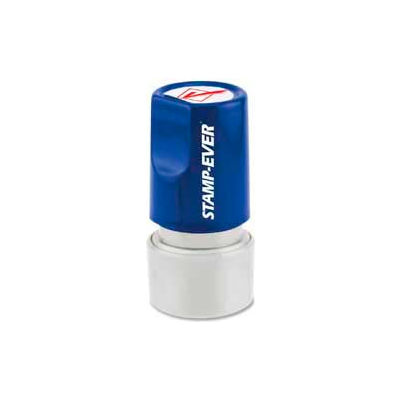 U.S. Stamp & Sign Stamp-Ever® Pre-Inked Stamp, CHECK MARK Icon, 3/4" Diameter, Red