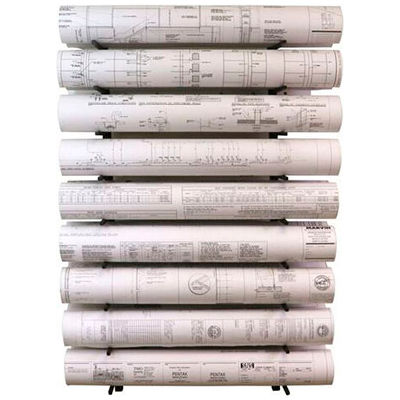 Vis-i-Rack™ VRW85-High Cap. Blueprint Storage Roll File Wall Rack - 8 Openings