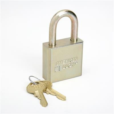 Padlocks, Solid Case, 1.75" Wide Steel, Keyed Alike, No Chain, Set Of 10 - 10/PK