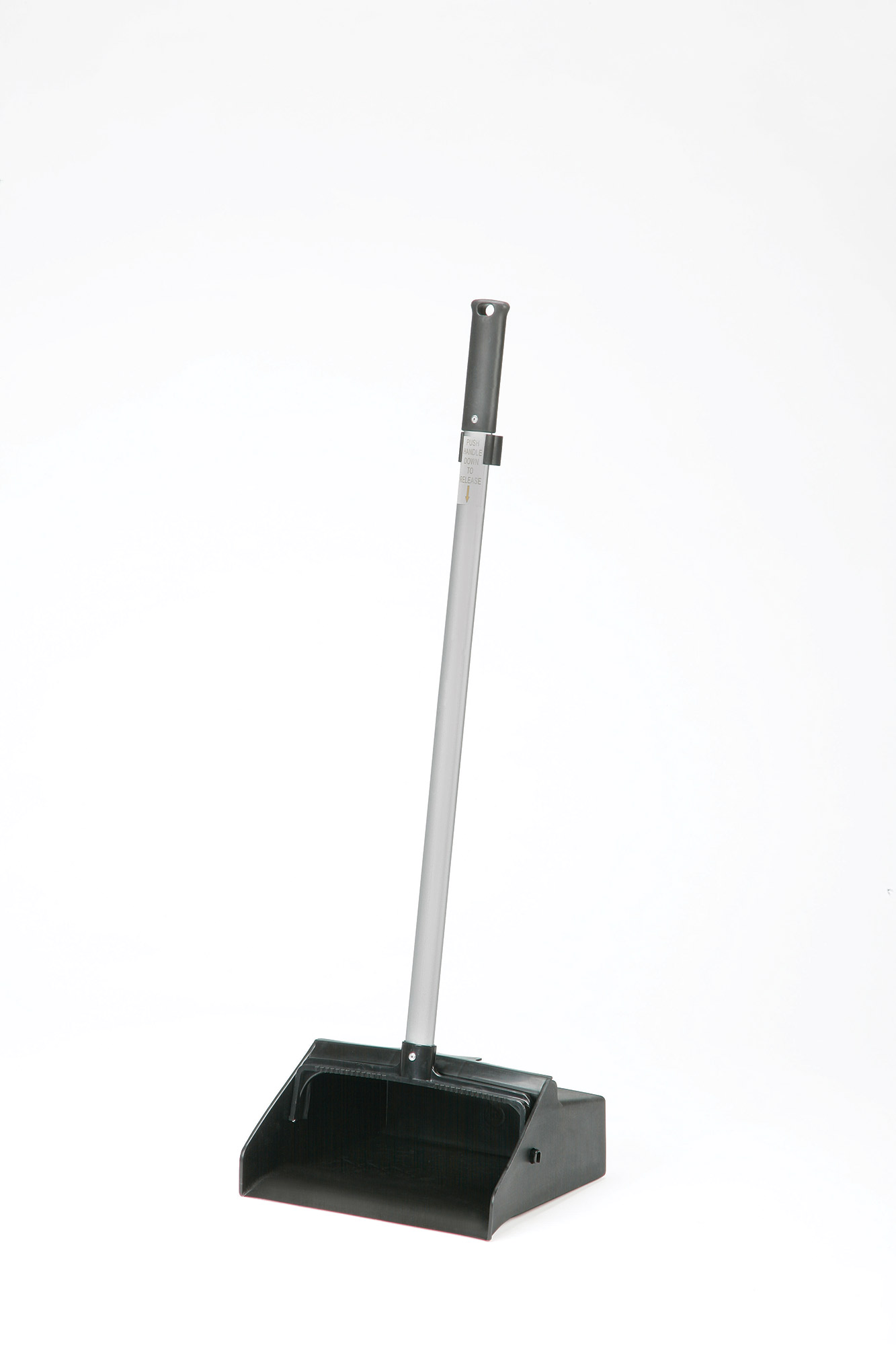 Lobby Dustpan w/Aluminum Handle, Black - Each