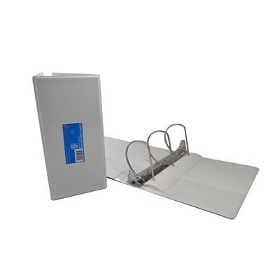 Dring View Binder With Pockets Clear Overlay, 4", White - Each