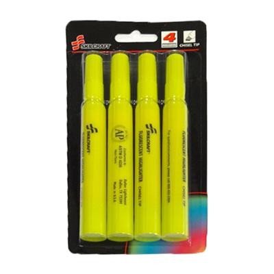 Marker Highlighter Chl 4Pk Ylw - 4/PK