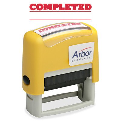 Message Stamp, Pre-Inked "Completed", Red Ink - Each