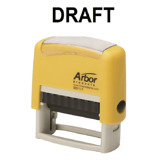 Message Stamp, Pre-Inked "Draft", Black Ink - Each