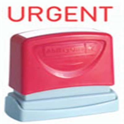 Message Stamp, Pre-Inked "Urgent", Red Ink - Each