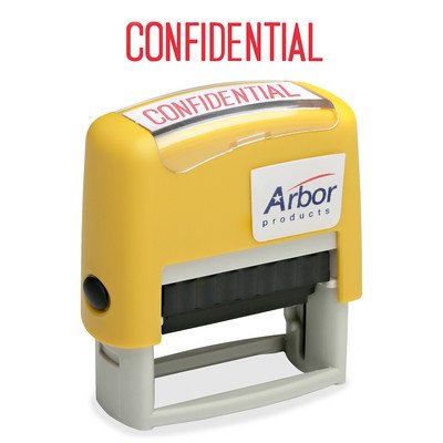 Message Stamp, Pre-Inked "Confidential", Red Ink - Each