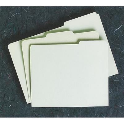 Pressboard File Guides Blank Tabs Green, Legal, 1St/3Rd Position, Recycled - 100/PK