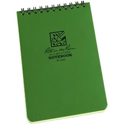 Rite N Rain - Notebook 4 x 6 Green - Each