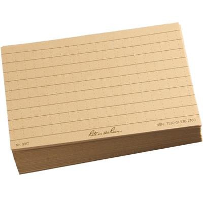 Rite N Rain - Index Cards, Tan 3" x 5" - 100/PK