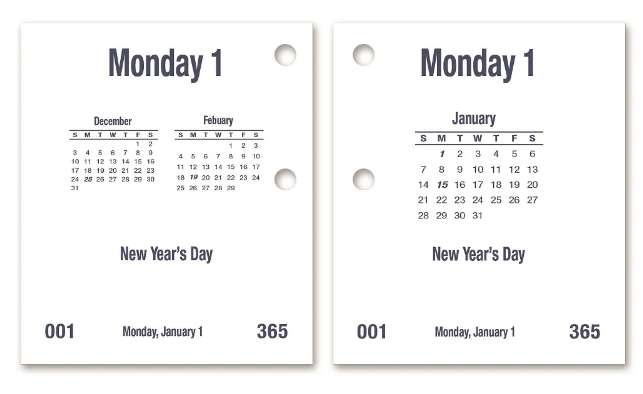 Daymax System 2026 Calendar Pad Type I