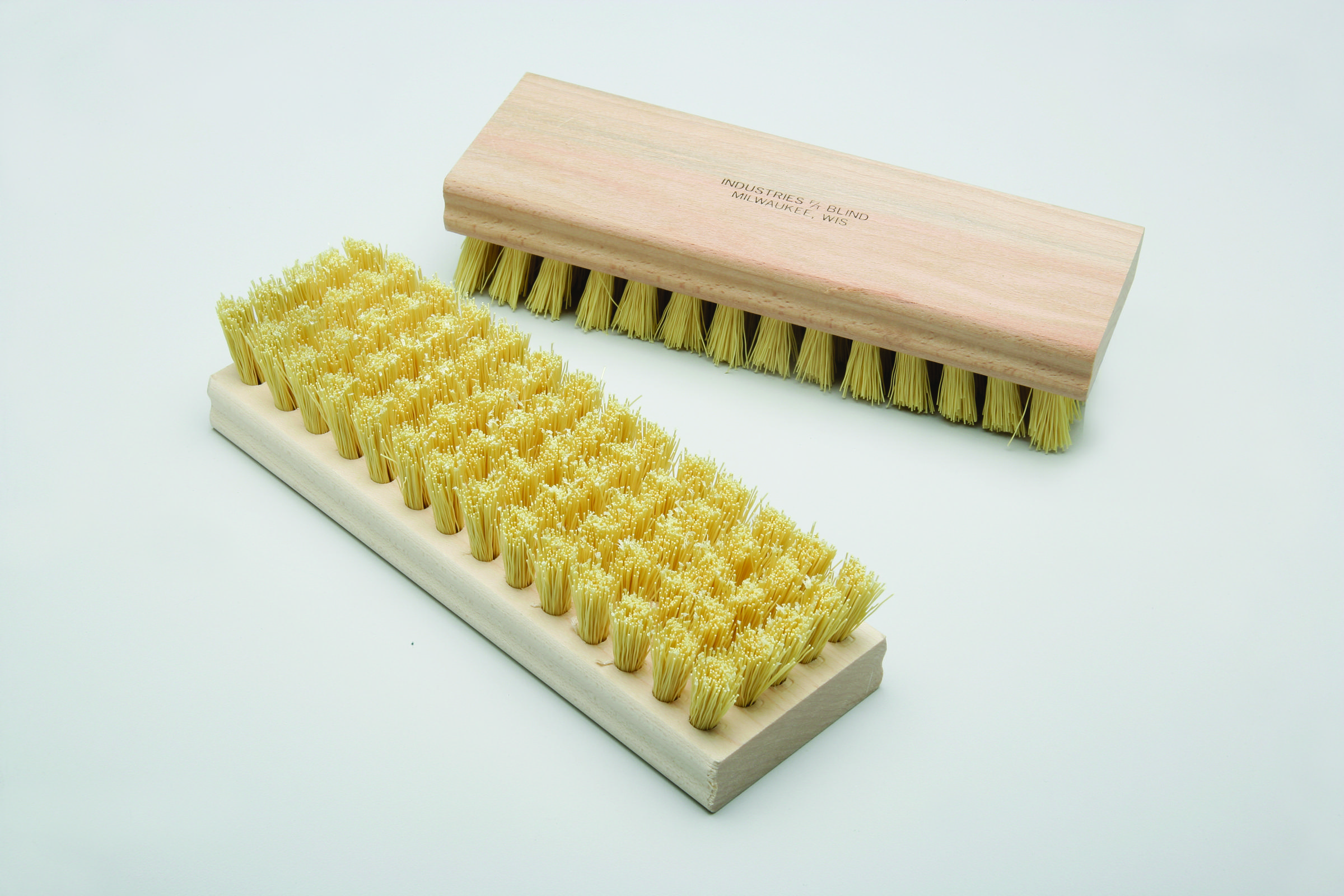 Hand Scrub Brush, White or Gold Bristles, 2-3/4 x 8 - Each