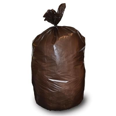 Bag Plastic, High Performance, 36 x 58, Brown, 57 Gallon - 100/PK
