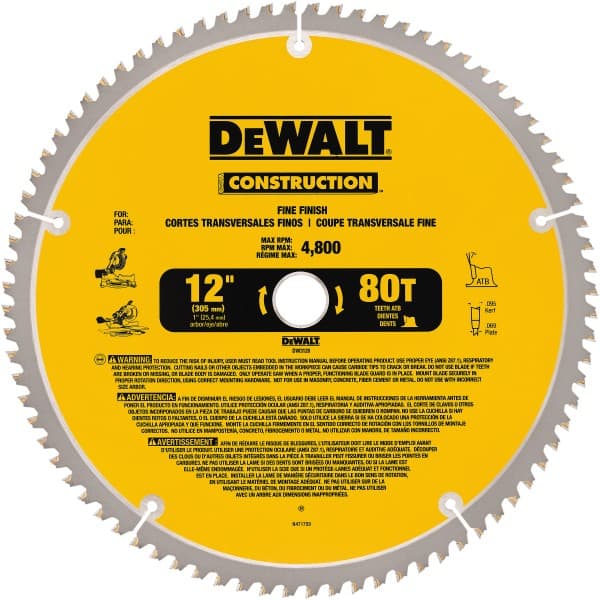 12 in. 80T Construction Miter Saw Blade