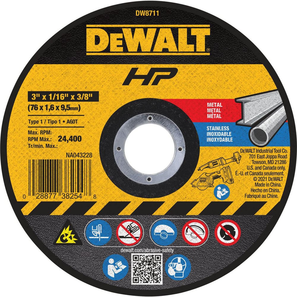 2-1/2" x .035" x 1/4" A36T Metal & Stainless Cutting & Grinding Wheel, 50/Pack