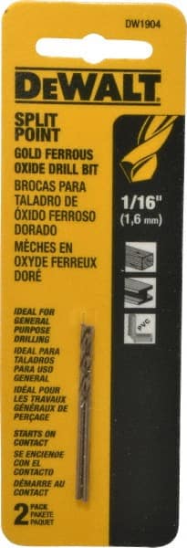 1/16"SplPT Drill Bit, 2/Pack