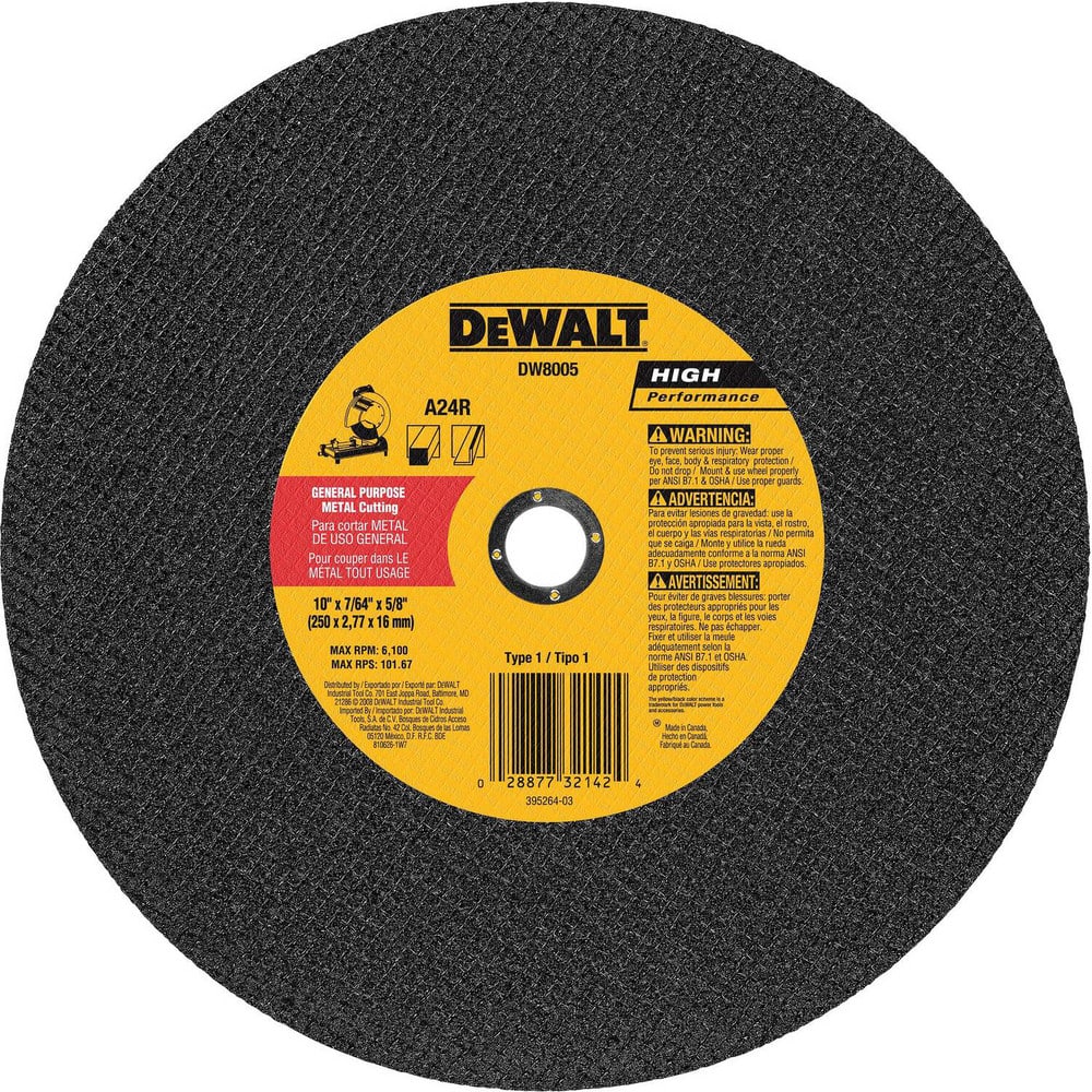 10"x7/64"x5/8" Wheel, 10/Pack