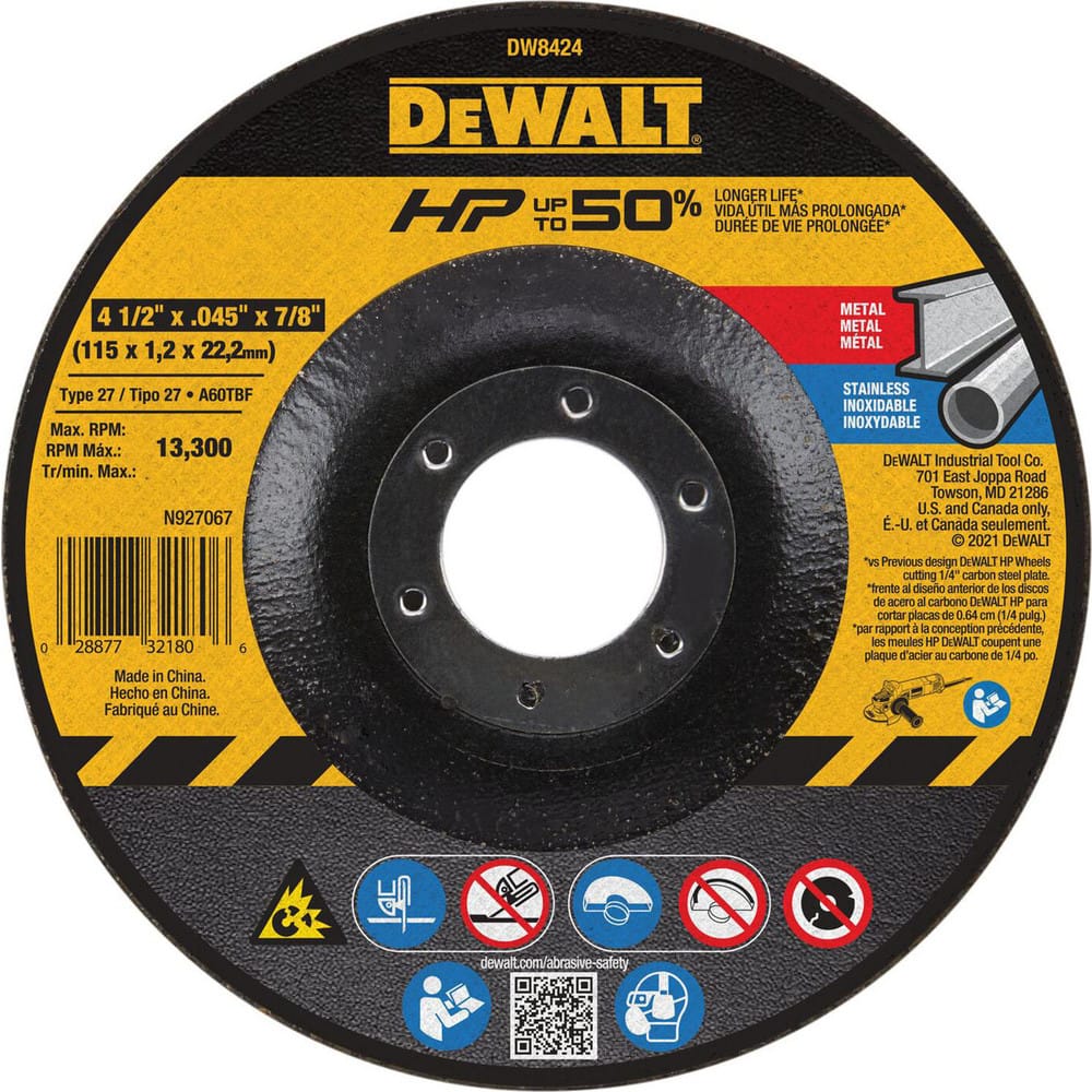 4-1/2x.045x7/8 Wheel, 25/Pack