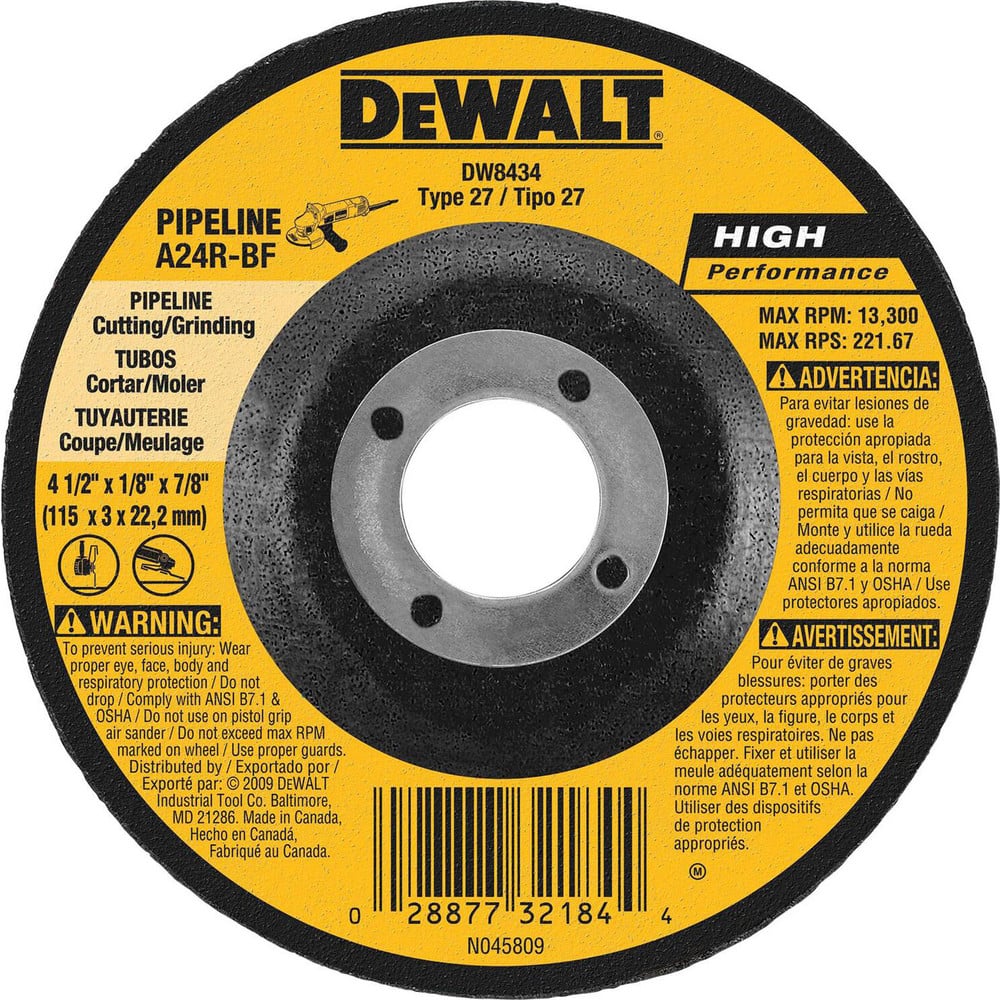 4-1/2"x1/8" Cut Wheel, 10/Pack
