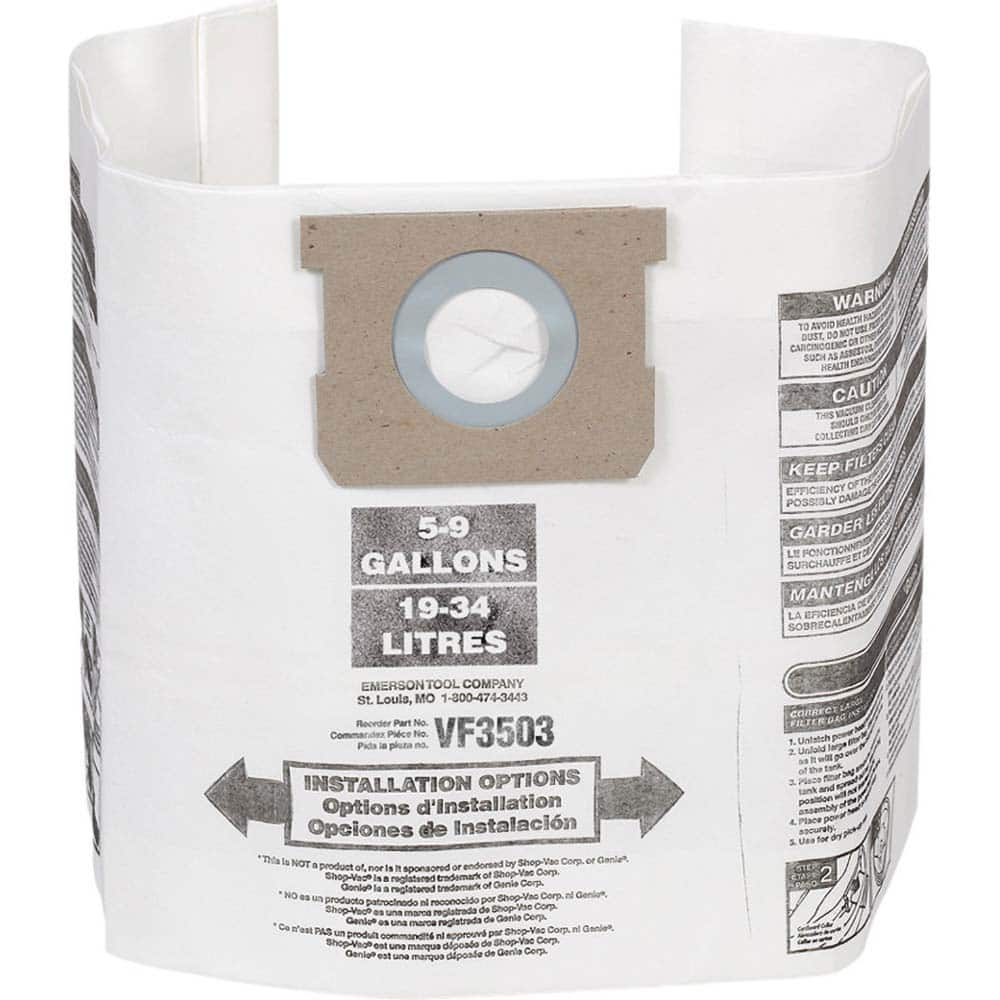 VF3503 High Efficiency Vacuum Filter Bag for 5-10 Gallon Wet/Dry Vacs