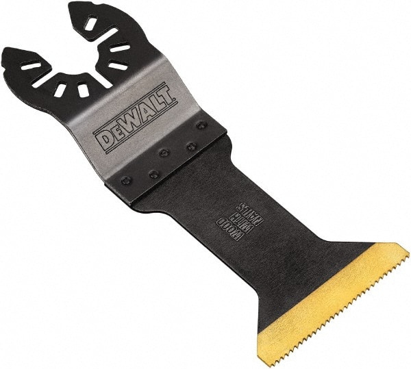 Oscillating Tool Blade for Wood with Nails, Wide, Titanium Nitride Coated, Black