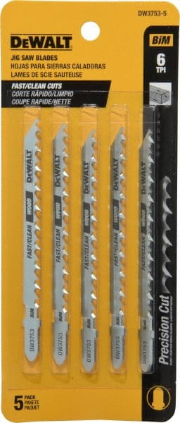 4" 6TPI Jig Blade, 5/Pack