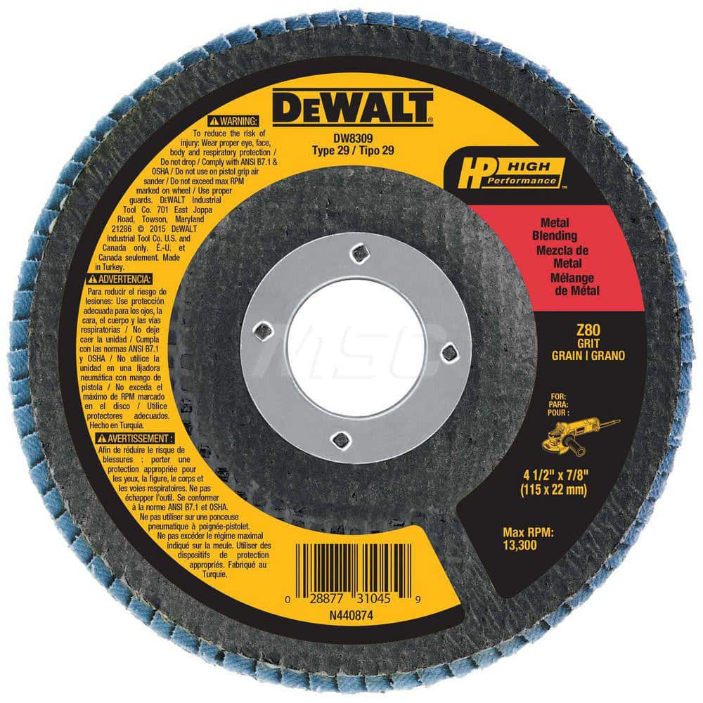 4-1/2x7/8 80G Flap Disc, 10/Pack