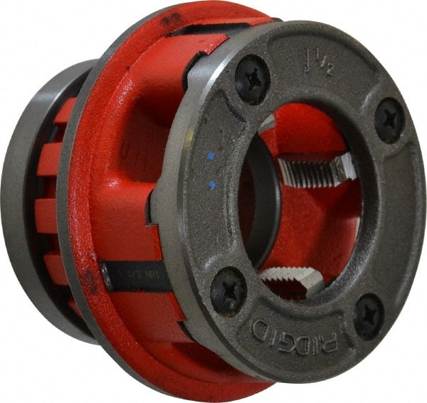 Complete Manual Threading Die Heads Set with Selected Dies for 1 1/2" NPT Pipe and Bolt