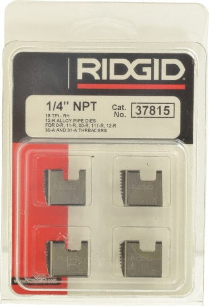 12R 1/4" NPT Pipe Threading Dies - Durable, Precision Cutting for Professional Use