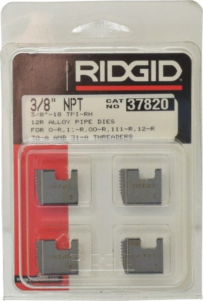 12R 3/8" NPT Pipe Threading Dies - Durable, Precision Cutting Tool for Perfect Threads