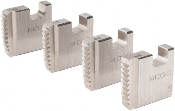 4-Piece 3/4" Right-Hand NPT Pipe Threading Replacement Dies Set - Alloy Steel, 14 TPI