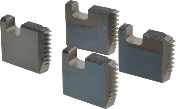 4-Piece 1/2" NPT Pipe Thread Die Set - High Speed Steel, Compatible with Threaders