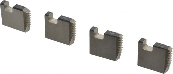 4-Pc 1/2" NPT Pipe Thread Die Set for Stainless Steel - High Speed Steel, Right Hand, 14 TPI