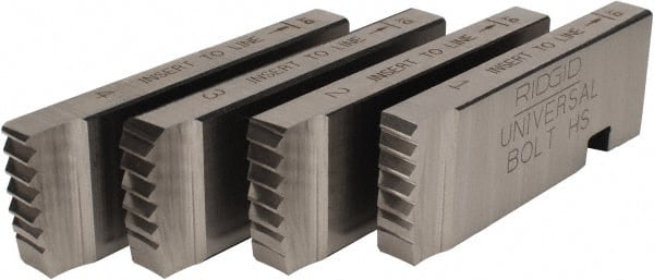 High-Speed Steel Replacement Pipe Die for 1-1/4" NPT, Compatible with Die Heads, 4 Pieces