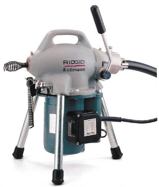 K50 Drain Cleaning Machine with Adapters & 3 Cable Sizes, 115V, Compact & Versatile