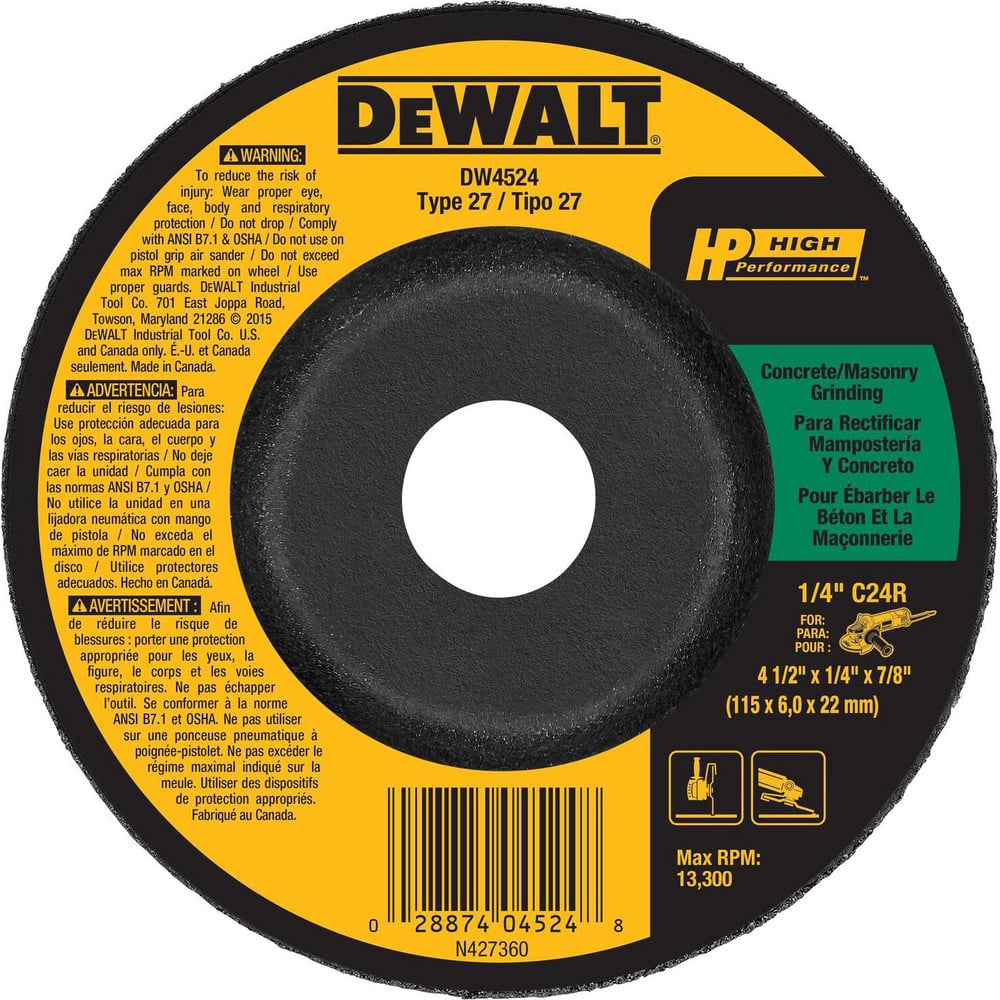 4-1/2x1/4x7/8 MAS Wheel, 25/Pack