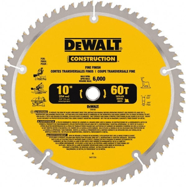 10" 60T Circ Saw Blade, 5/Pack