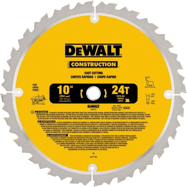 10" 24T Table Saw Blade, 5/Pack