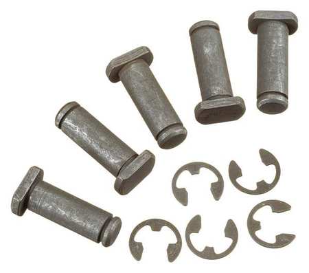 Wheel Pin and Clip Set, Steel, 5-Pack for Tubing Pipe Cutters, 3/4" Length