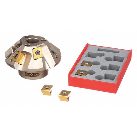 45 Steel Cutter Head for B-500, 1/2" to 4" Pipe, Includes Grease, Inserts & Screws
