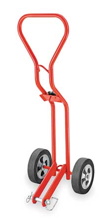 Folding Transport Cart for Pipe Cutting, 250 lb Capacity, 8" Rubber Wheels, Steel Construction