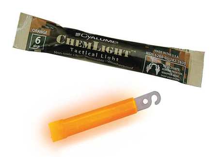 Chemlight Lightstick, 6-Hour, 4", Orange - 100/BX