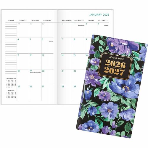 Planner, Monthly, 24 Months, July-June, 3-1/2"x6" Page Size, MI
