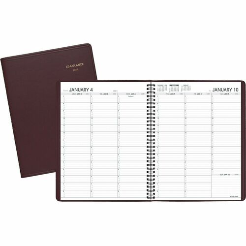 Weekly Appointment Book, Jan-Jan, 8-1/4" x 10-7/8", Winestone